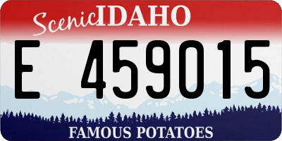 ID license plate E459015
