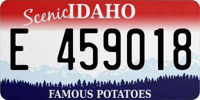 ID license plate E459018