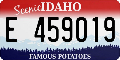 ID license plate E459019