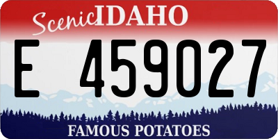 ID license plate E459027