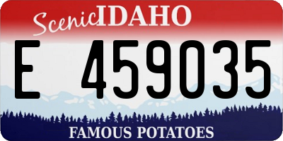 ID license plate E459035