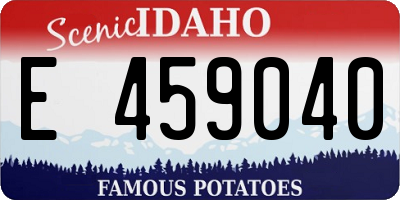 ID license plate E459040