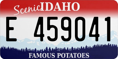 ID license plate E459041