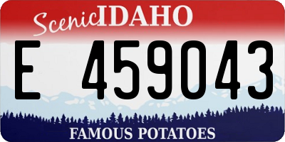 ID license plate E459043