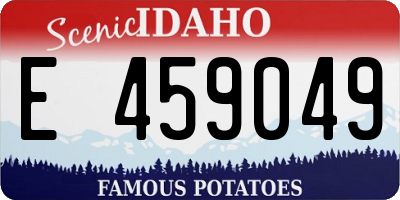 ID license plate E459049