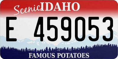 ID license plate E459053
