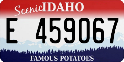 ID license plate E459067