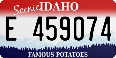 ID license plate E459074