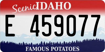 ID license plate E459077