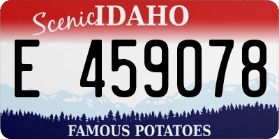ID license plate E459078