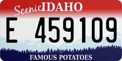 ID license plate E459109