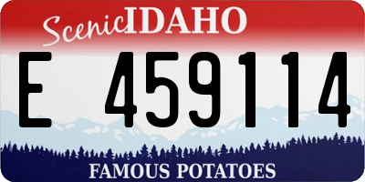 ID license plate E459114