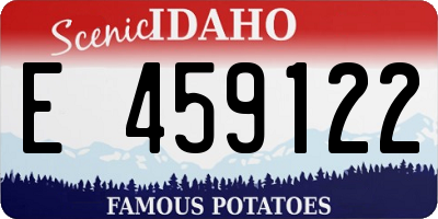 ID license plate E459122