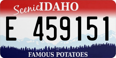 ID license plate E459151