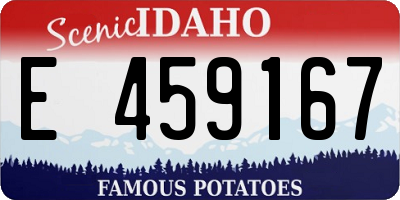 ID license plate E459167