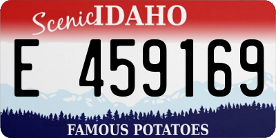ID license plate E459169
