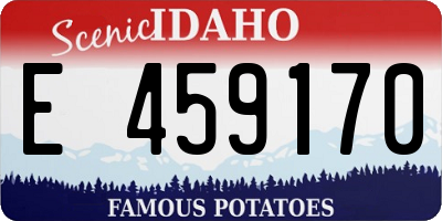ID license plate E459170
