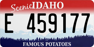 ID license plate E459177