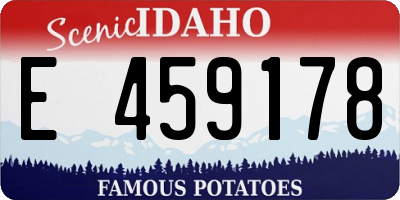 ID license plate E459178