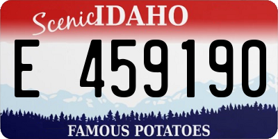 ID license plate E459190