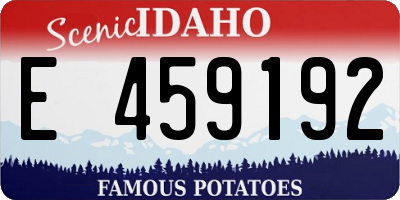 ID license plate E459192