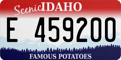 ID license plate E459200
