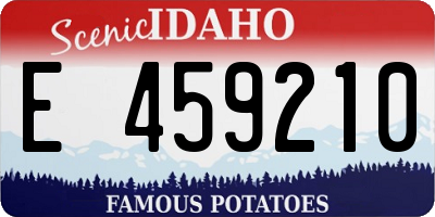 ID license plate E459210