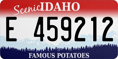 ID license plate E459212