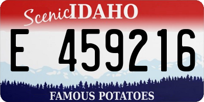 ID license plate E459216