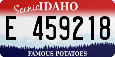 ID license plate E459218
