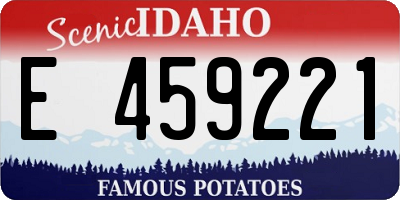ID license plate E459221