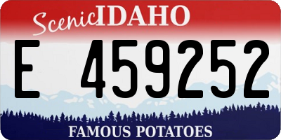 ID license plate E459252