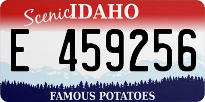 ID license plate E459256