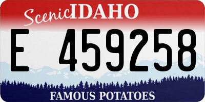 ID license plate E459258