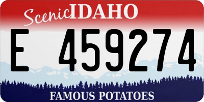 ID license plate E459274