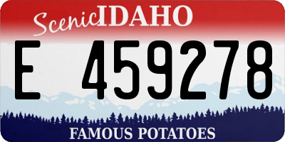 ID license plate E459278