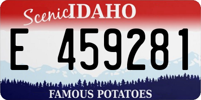 ID license plate E459281