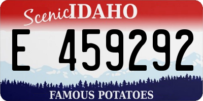 ID license plate E459292