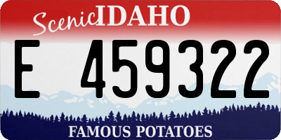 ID license plate E459322