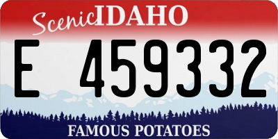 ID license plate E459332