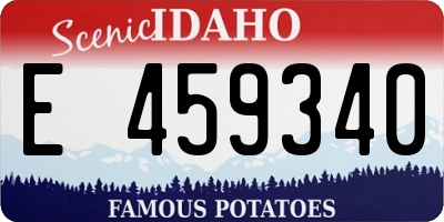 ID license plate E459340