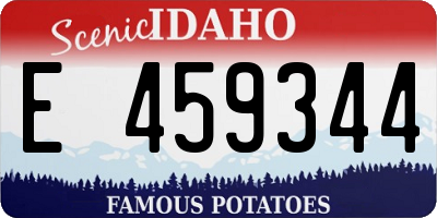 ID license plate E459344