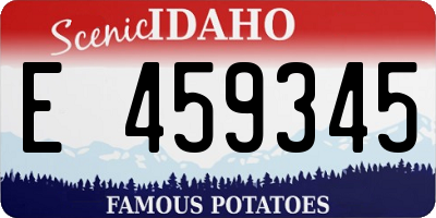 ID license plate E459345