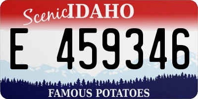 ID license plate E459346