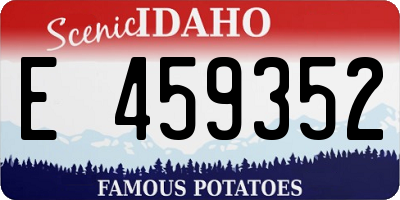 ID license plate E459352