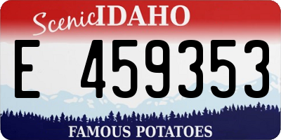 ID license plate E459353
