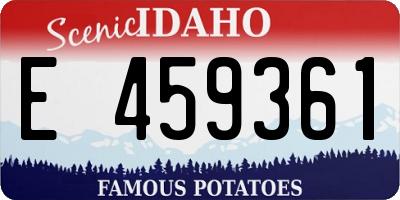 ID license plate E459361