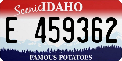 ID license plate E459362