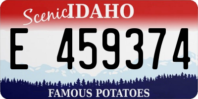 ID license plate E459374