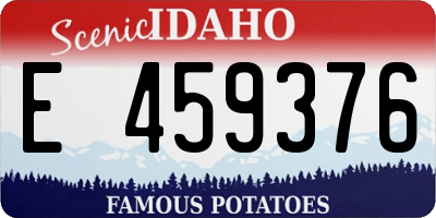 ID license plate E459376